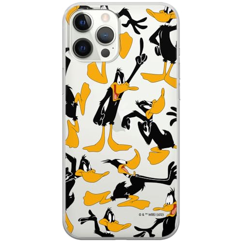 ERT GROUP etui na telefon Iphone 12 PRO MAX, case oryginalny i oficjalnie licencjonowany przez Looney Tunes, wzór Duffy 002, optymalnie dopasowane, plecki z TPU częściowo przeźroczyste