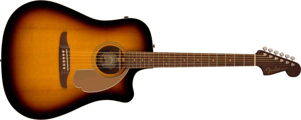 Fender Redondo Player Walnut Fingerboard Gold Pickguard Sunburst