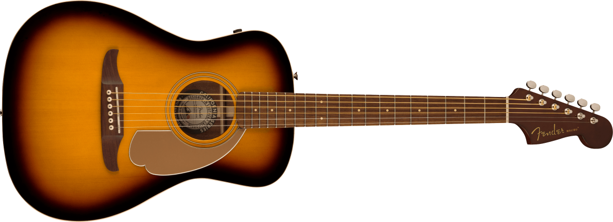 Fender Malibu Player Walnut Fingerboard Gold Pickguard Sunburst