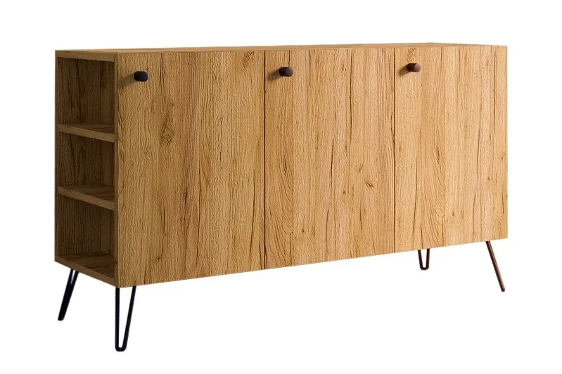 Nowoczesna komoda lewostronna w stylu loft dąb craft P5-C32