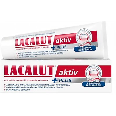 LACALUT Pasta do zębów Aktiv PLUS z 2-fazową technologią 75 ml
