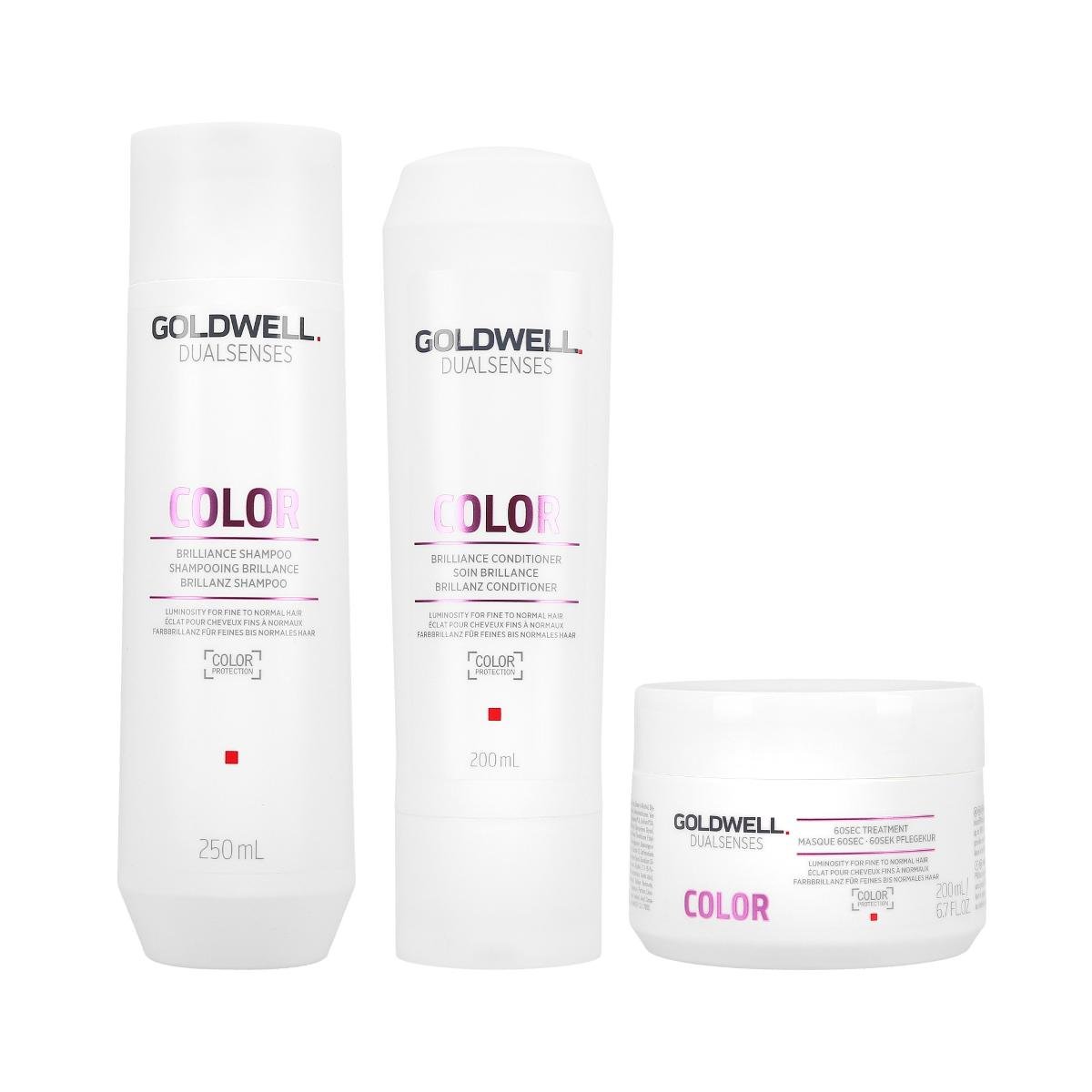 Goldwell DUALSENSES COLOR Szampon 250 ml + Odżywka 200 ml + Kuracja 200 ml 0000052691