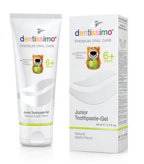 Dentissimo Junior Toothpaste - Pasta dla dzieci powyżej 6 lat z naturalnym jabłkiem, 50 ml Pas000206