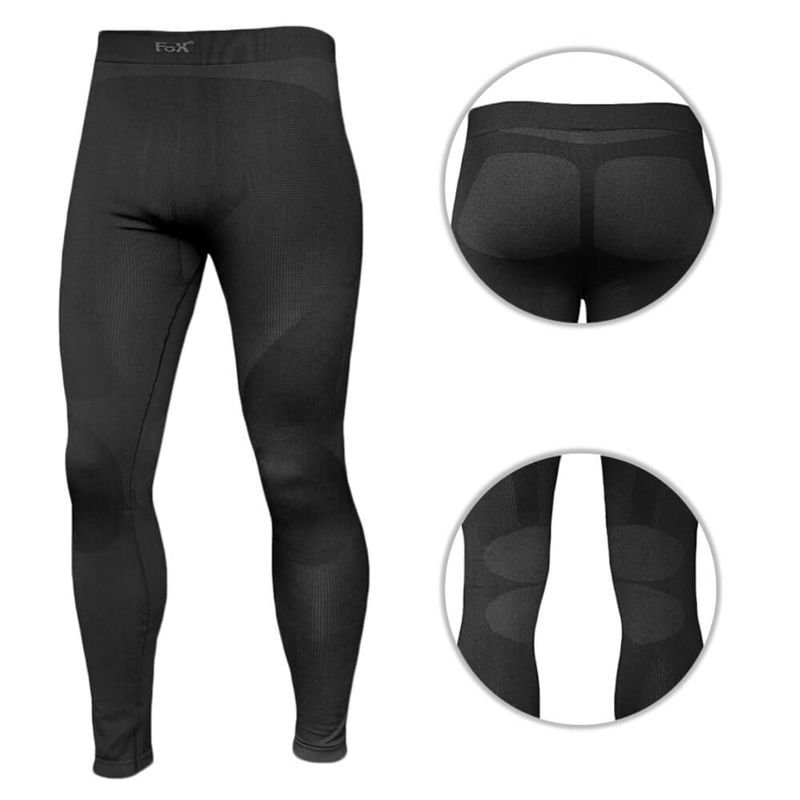Fox Outdoor Leginsy Termoaktywne Czarne - M