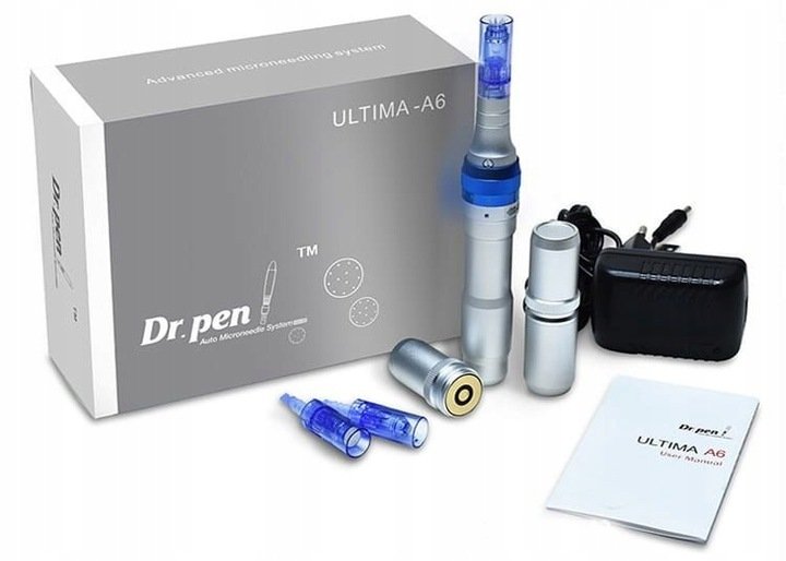 Dermapen A6 Mezoterapia Mikroigłowa + 2 kartridże