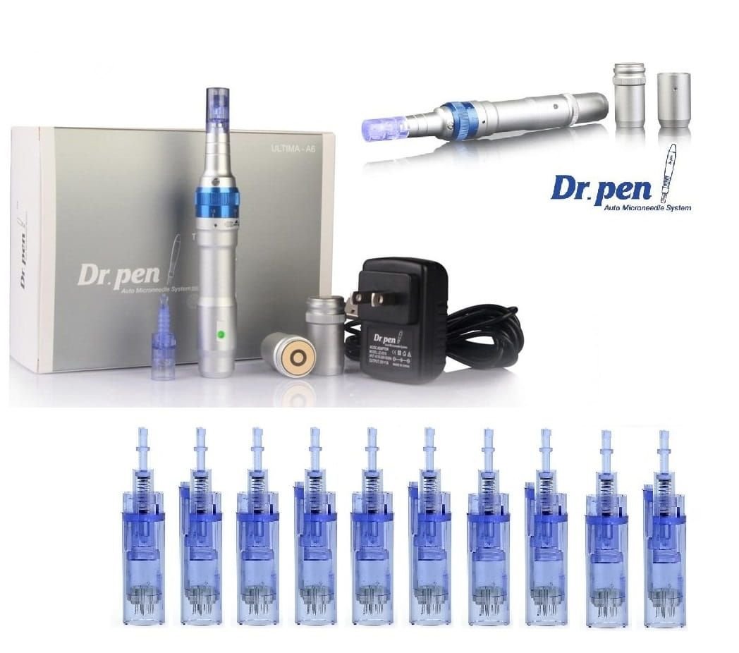 Dermapen A6 Mezoterapia Mikroigłowa + 10 kartridży