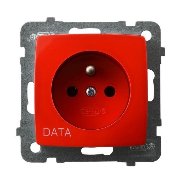 Ospel elektro Gniazdo Pojedyncze 2P+Z z uziemieniem DATA - Karo GP-1SZD/M/00