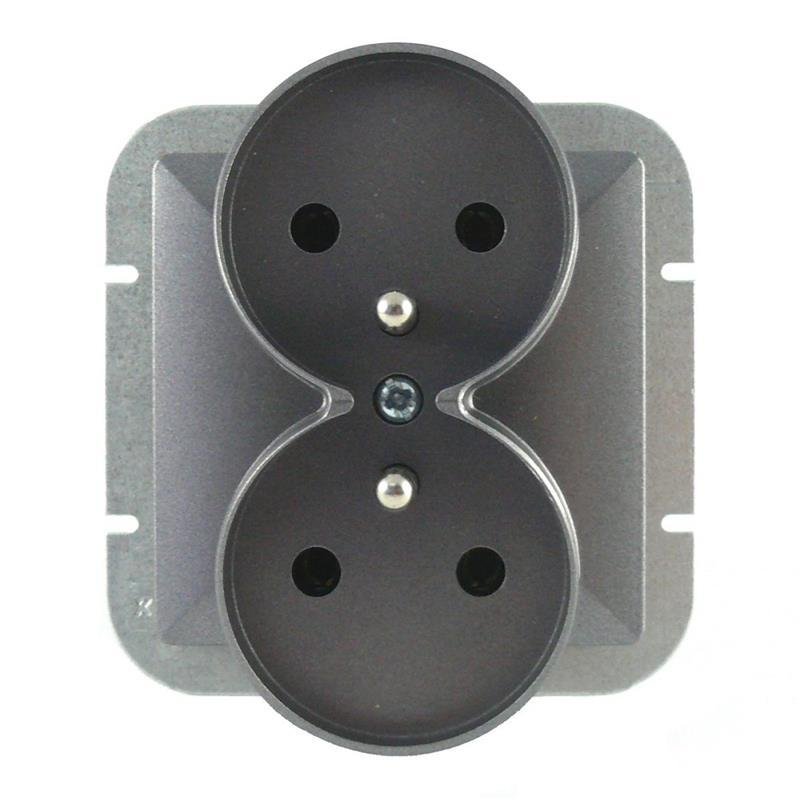 LEDart Opal 2x2P+Z, antracytowe do ramki perła