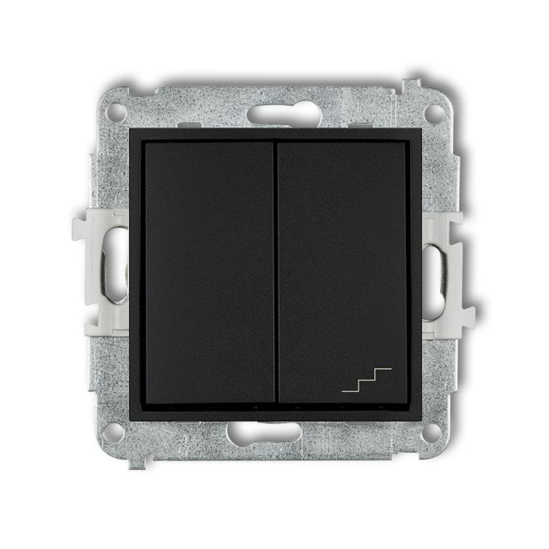 Karlik Łącznik pojedynczy + schodowy MINI czarny 12MWPUS-10.2