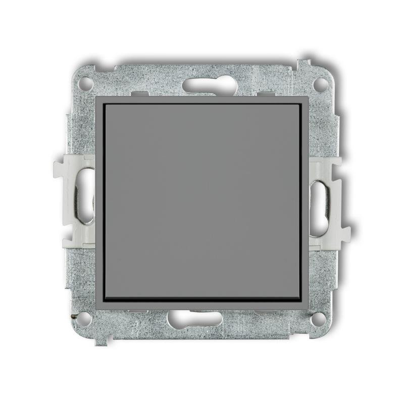 Karlik Mechanizm łącznika schodowego Mini 27MWP-3.1 podtynkowy pojedynczy bez piktogramu szary