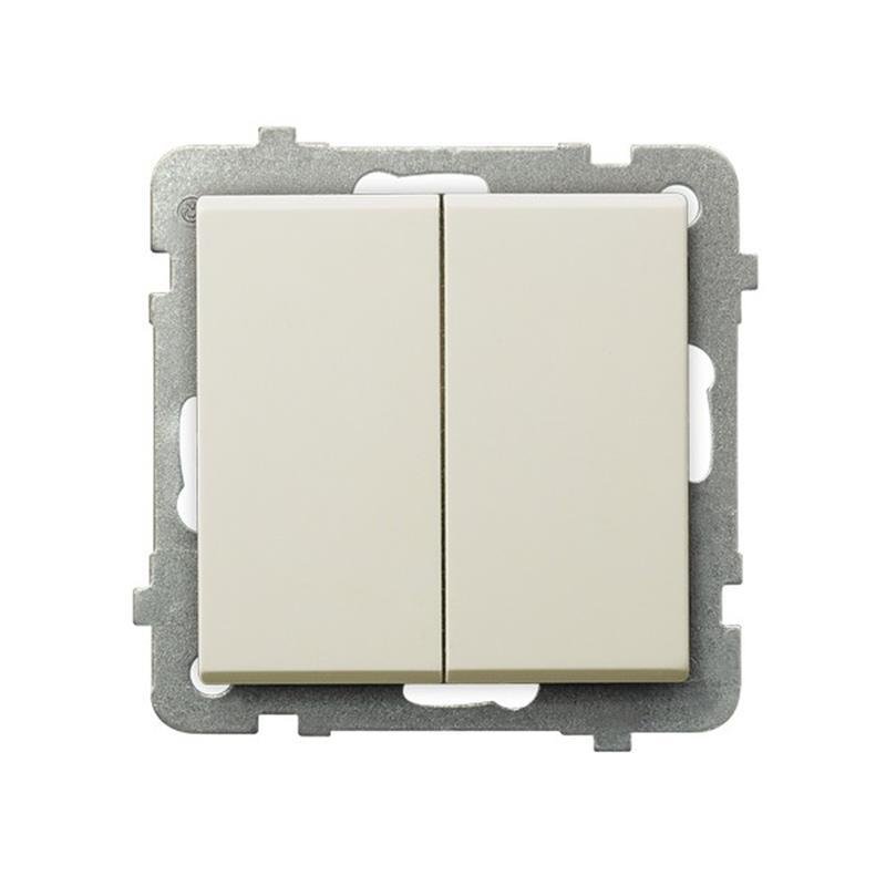 Ospel Łącznik Sonata ŁP-19R/m/27 podwójny krzyżowy ecru