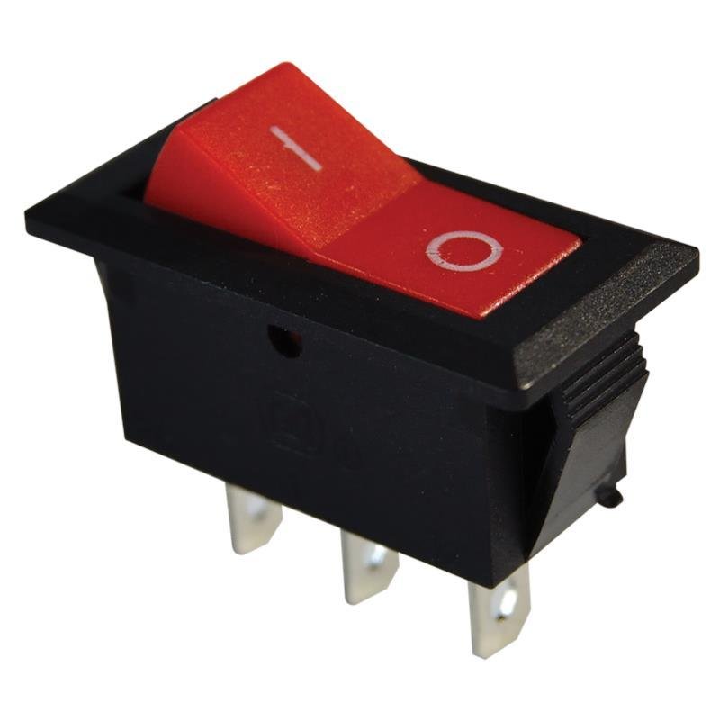 Tracon Electric Wyłącznik kołyskowy włącz-wyłącz czerwony TES-22 TES-22