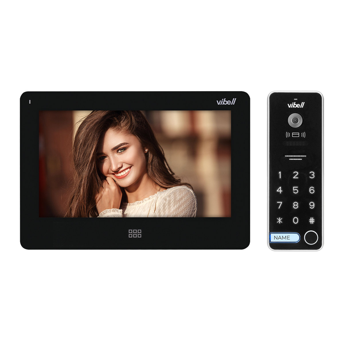 Zestaw wideodomofonowy, bezsłuchawkowy kolor, LCD 7 , dotykowy, menu OSD, pamięć, gniazdo na kartę SD, DVR, sterowan OR-VID-EX-1062/B