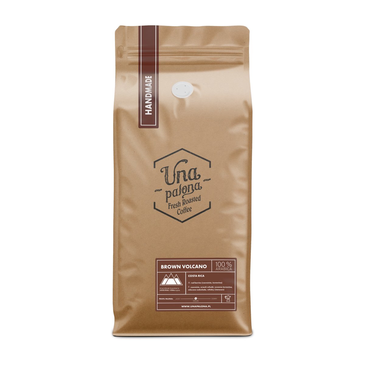 KAWA ZIARNISTA UNAPALONA BROWN VOLCANO 250g