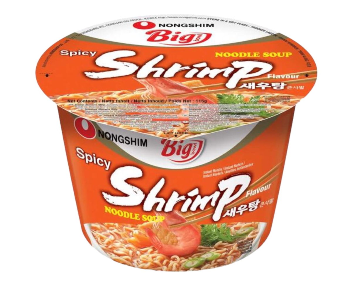Nongshim koreańska zupa instant w kubku krewetkowa ostra Seutang 115g