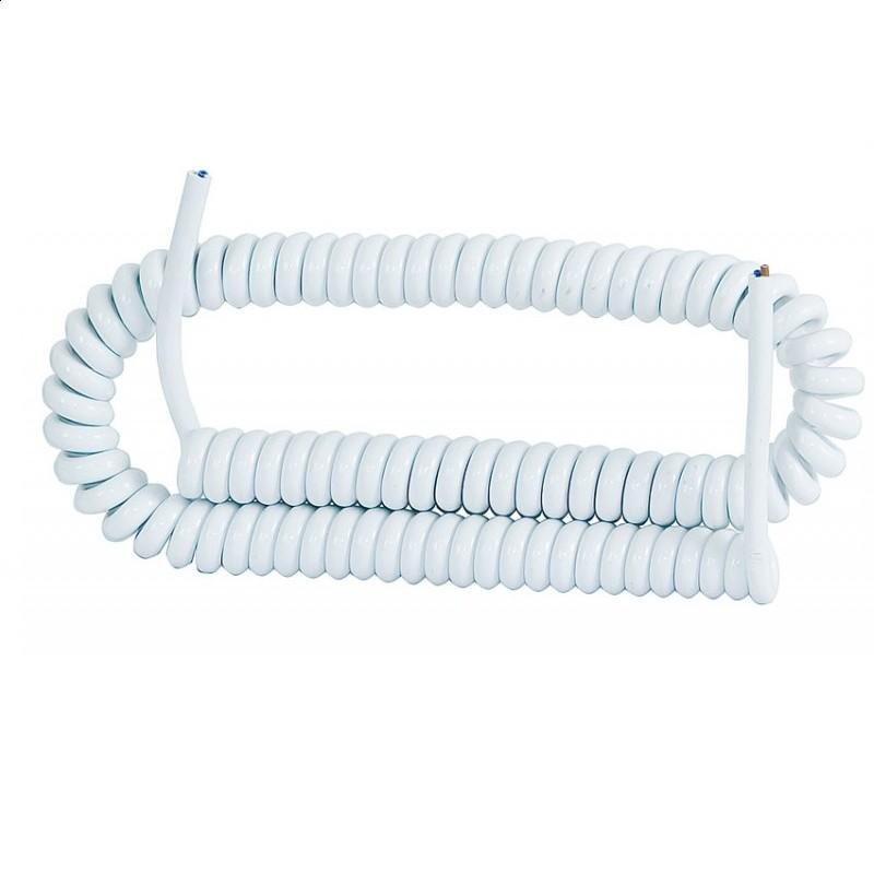 Conotech Kabel spiralny ,sznur, 3mb 3x1,00 biały
