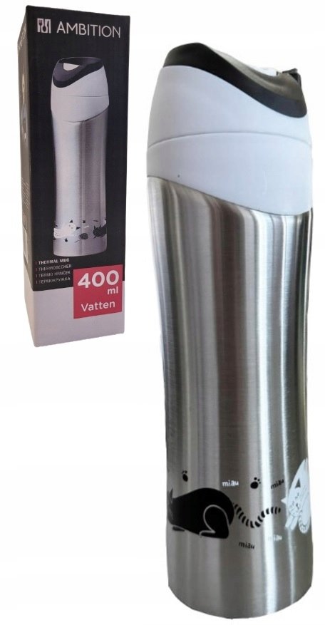 KUBEK TERMICZNY TERMOS 400ML AMBITION VATTEN KOTKI