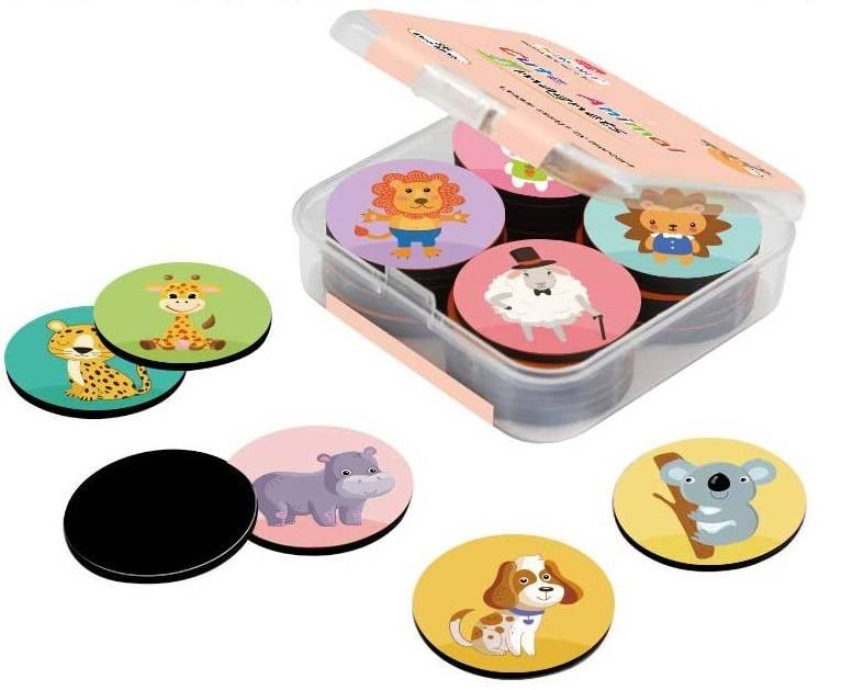 Magnesy na lodówkę dla dzieci zwierzęta 28 sztuk