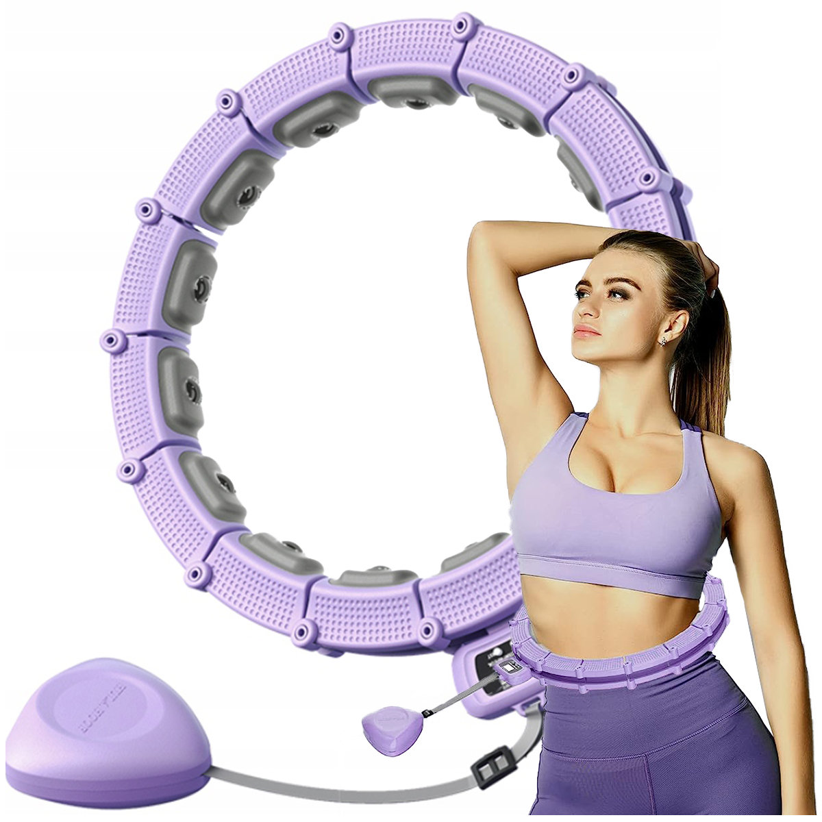 KOŁO HULA HOOP SMART MODUŁOWY MASAŻER Z LICZNIKIEM  D778F