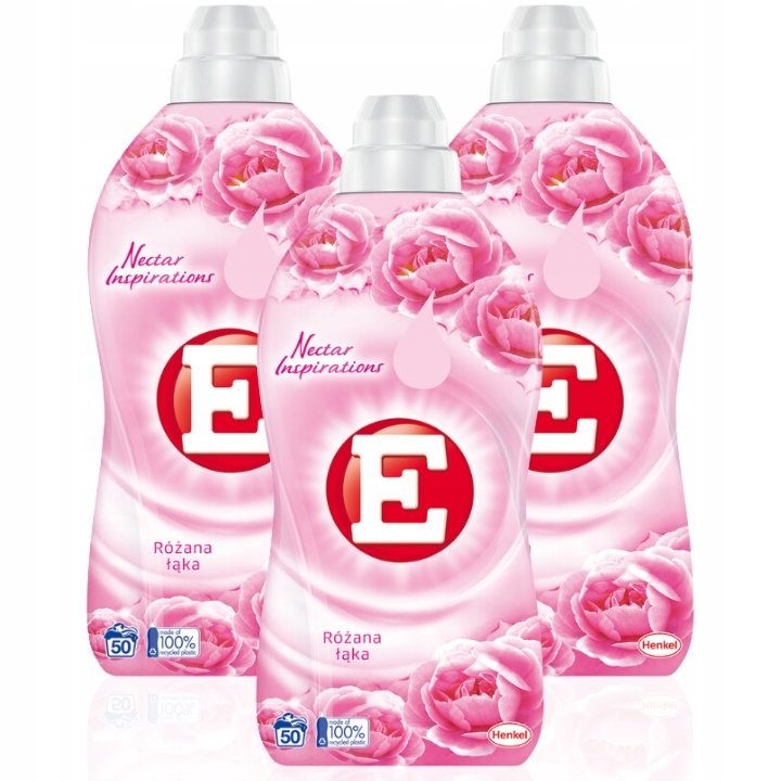E Płyn do Płukania Różana Łąka 1,1L x3 150 prań