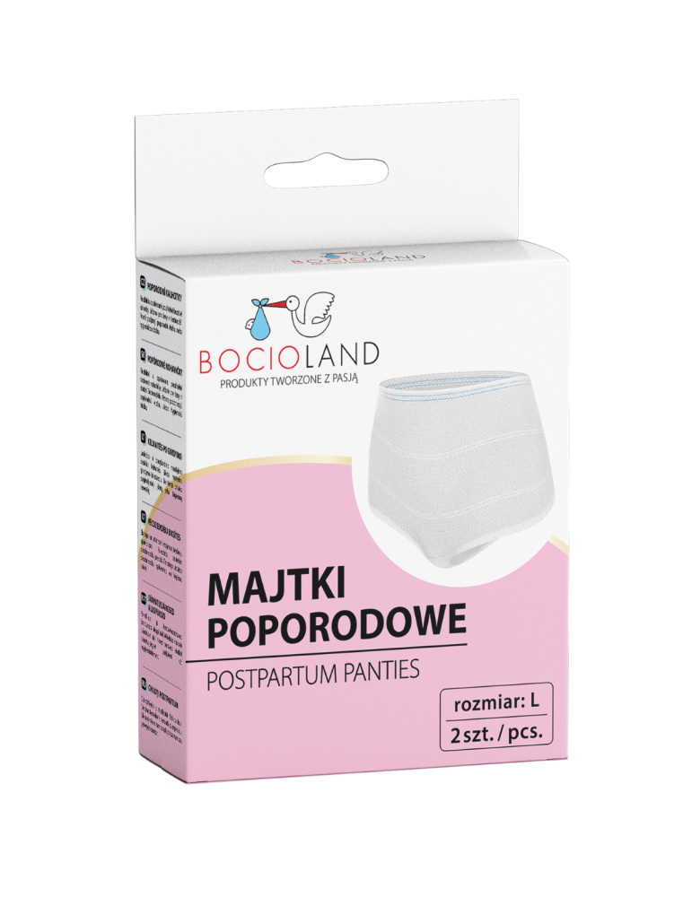 Bocioland Majtki poporodowe siateczkowe L 2 szt