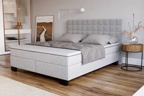 Łóżko kontynentalne Box 74 zestaw z materacem