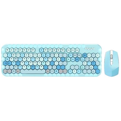 Фото - Клавіатура MOFii Bezprzewodowy zestaw klawiatura + myszka  Honey Plus 2.4G  (niebieska)