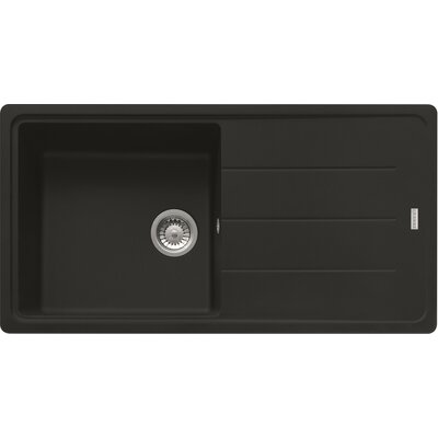 Franke Basis BFG 611-97 Zlewozmywak granitowy jednokomorowy 97x50 cm czarny mat 114.0676.291