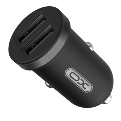 Xo Ładowarka samochodowa CC18 czarna 2USB 2,1A