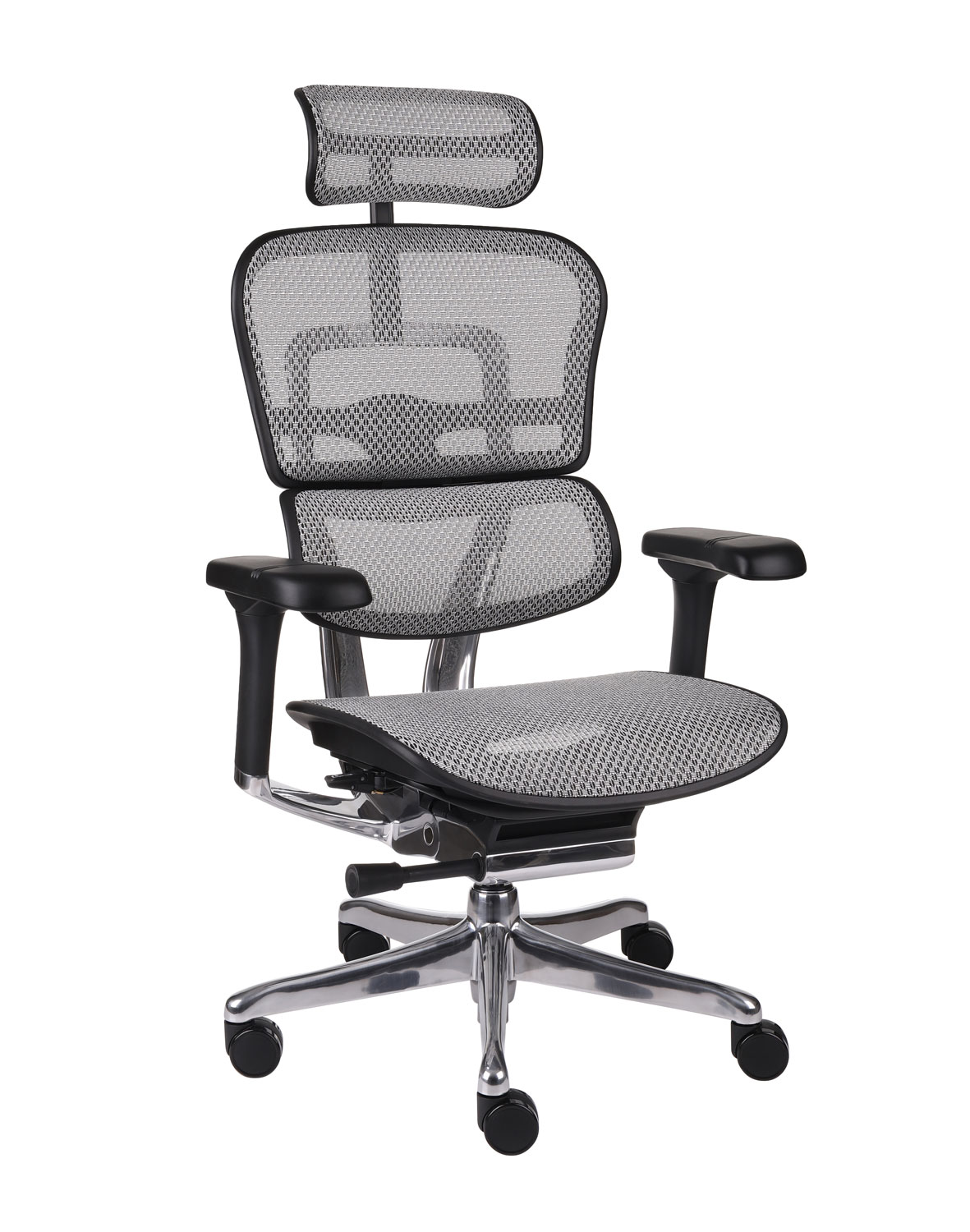 Ergohuman 2 Elite czarno-szary - ergonomiczny fotel biurowy z siatkowym oparciem
