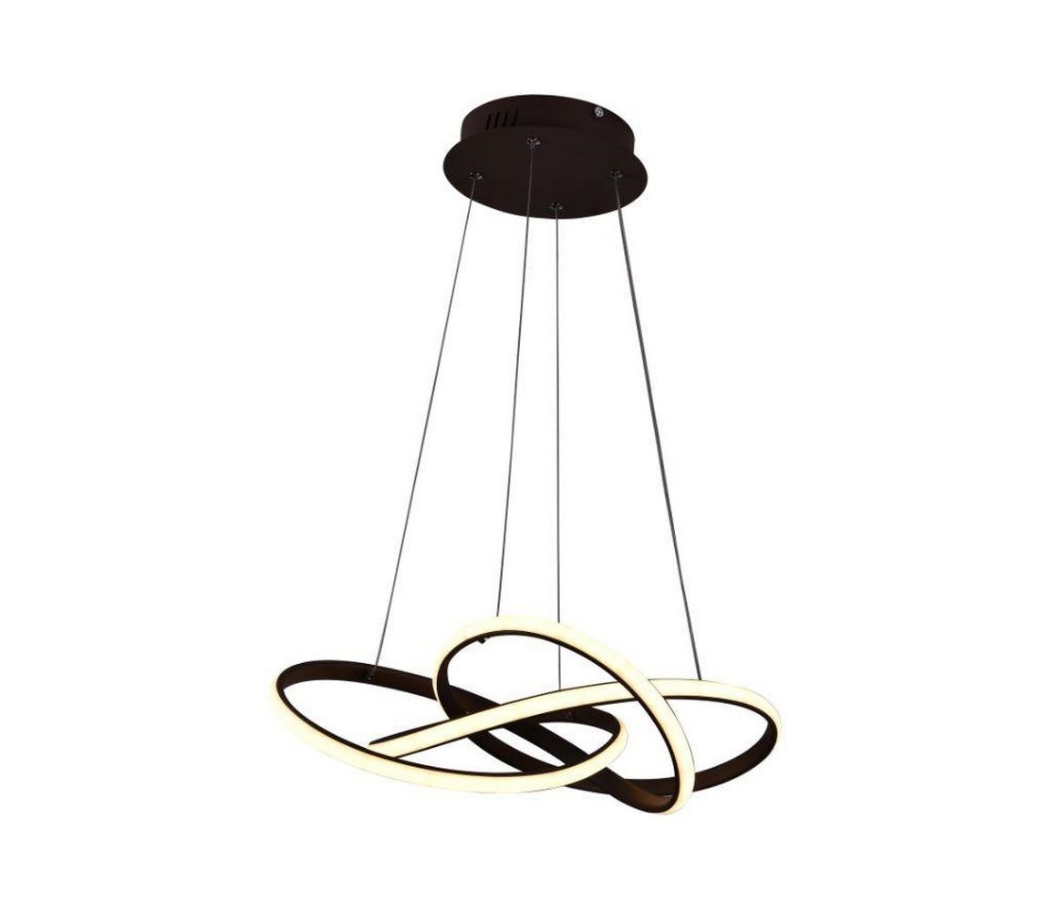 LED Żyrandol ściemnialny na lince LED/65W/230V 3000-6500K brązowy + pilot zdalnego sterowania