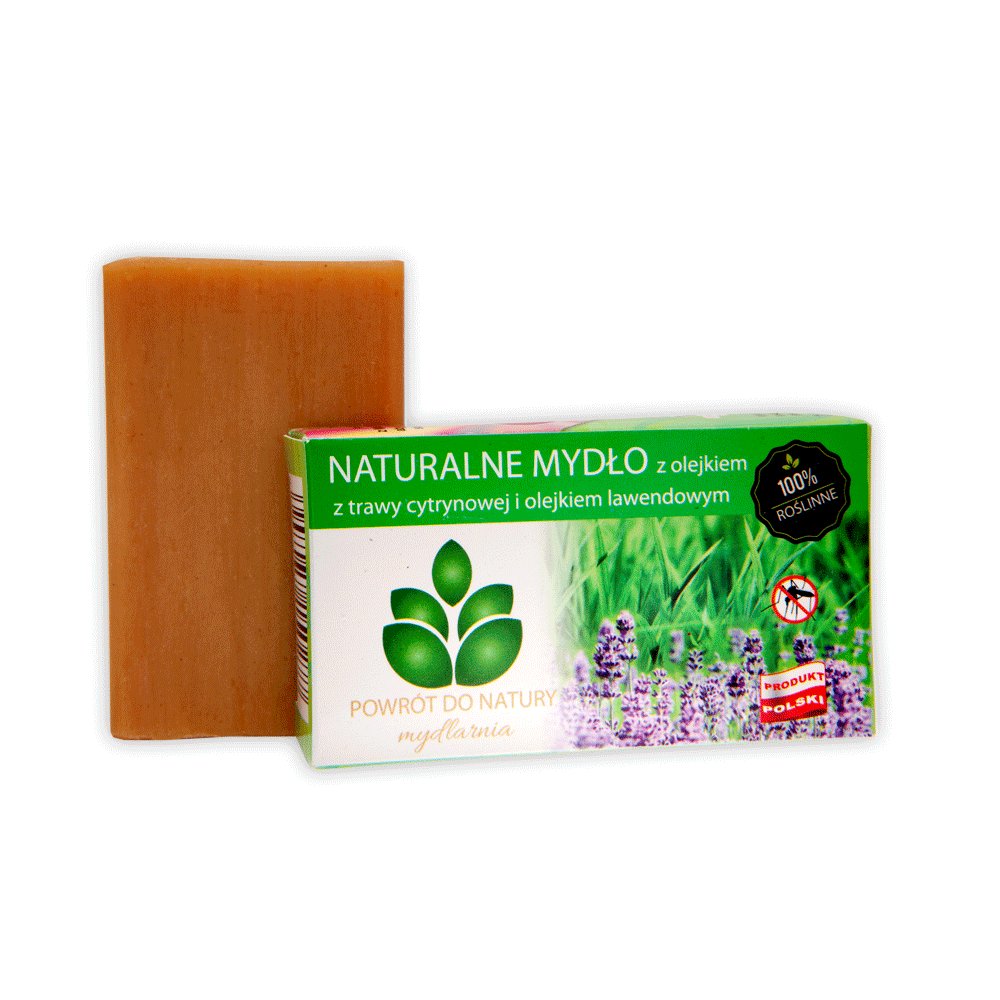 POWRÓT DO NATURY POWRÓT DO NATURY naturalne mydło z olejkiem z trawy cytrynowej i olejkiem lawendowym 100g