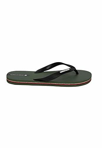 Gorilla Wear - Klapki Kokomo – zielone – wygodne w czasie wolnym, antypoślizgowe, unisex z logo dla maksymalnej swobody ruchów z gumy EVA klapki kąpielowe