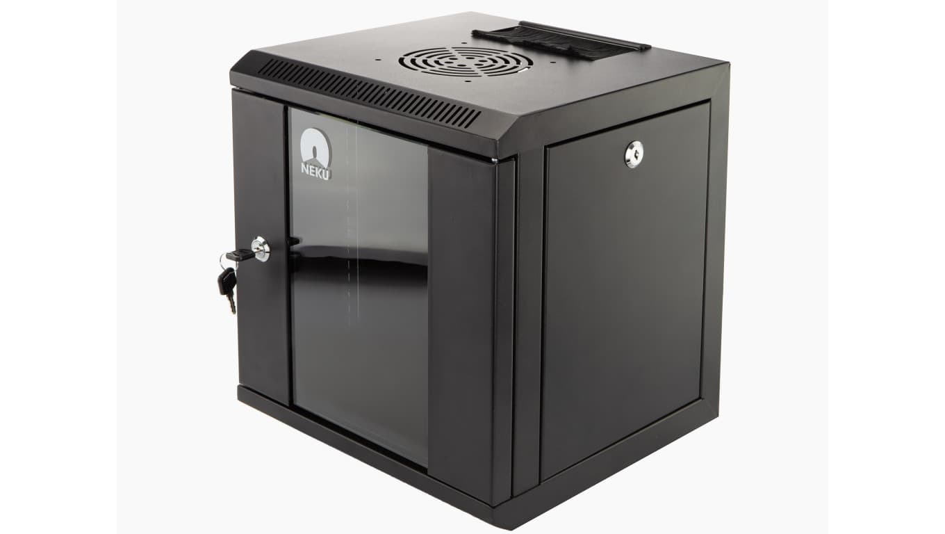 Szafa wisząca RACK 10 cali 6U 300mm czarna NEKU TS