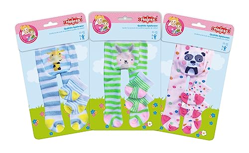 Heless 878 - Śmieszne ubranka dla lalek, rajstopy i skarpetki z motywami zwierzęcymi w 3 wzorach (różne), dla lalek i pluszaków w rozmiarze 35-45 cm