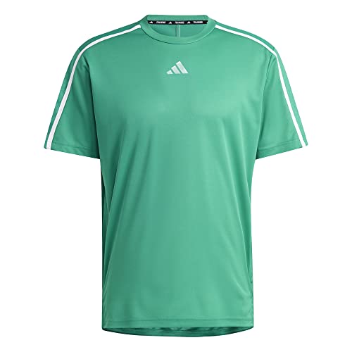 adidas Męski T-shirt (Short Sleeve) Wo Base Tee, Court Green/White/Transparent, IB7899, L