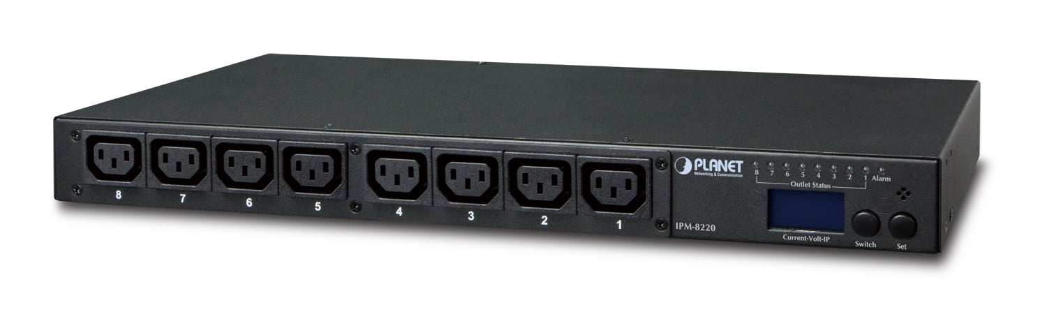 PLANET IP-based 8-port Switched rozdzielacz zasilania PDU 8 x gniazdo