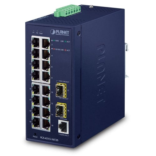 PLANET IGS-4215-16T2S łącza sieciowe Zarządzany L2/L4 Gigabit