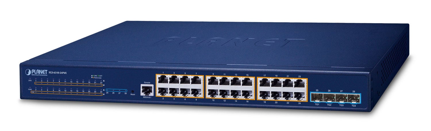 PLANET Layer 3 24-Port 10/100/1000T Zarządzany L3 Gigabit Ethernet