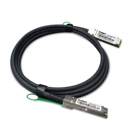 PLANET CB-DAQSFP-2M kabel InfiniBand QSFP+ Czarny, Szary