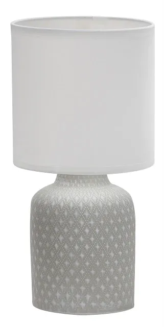 Szara lampa stołowa z ceramiczną podstawą - 3X V085 L6-F87