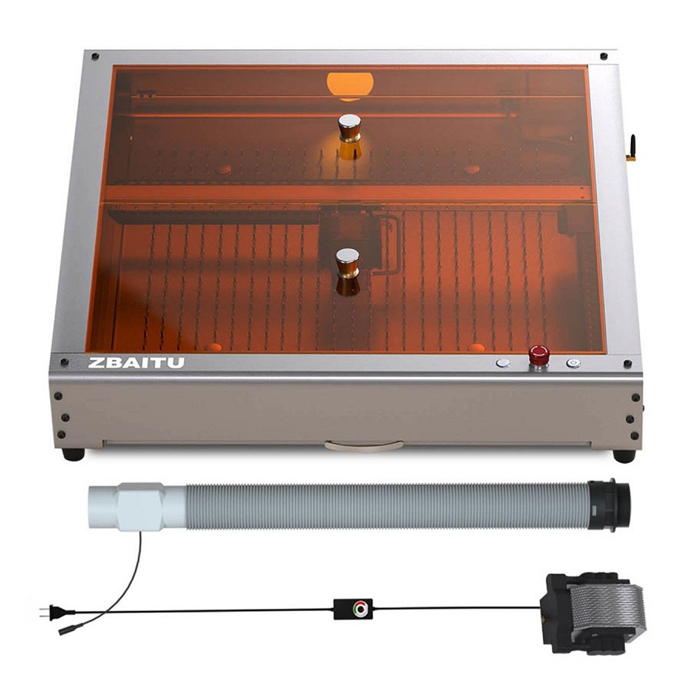 ZBAITU Z40 4 in 1 Laser Engraver Cutter, 20W Laser Power, Air Assist, 30000mm/min Max Engraving Speed, 400x400mm