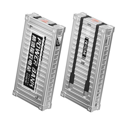 Powerbank WEKOME WP-339 Container Series 10000 mAh 20W + 22.5W Srebrny