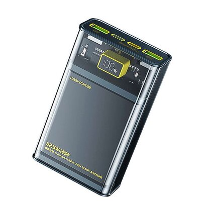 WEKOME WP-321 Vanguard Series - Power bank 20000 mAh Super Charging PD 20W + QC 22.5W (Czarny / Przezroczysty)
