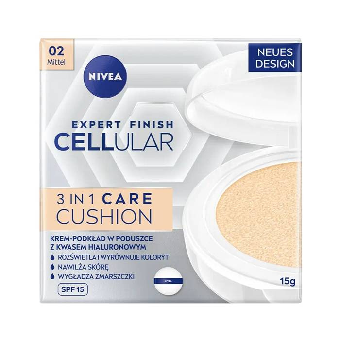 Expert Finish Cellular 3in1 Care Cushion krem-podkład w poduszce SPF15 02 Medium 15 ml