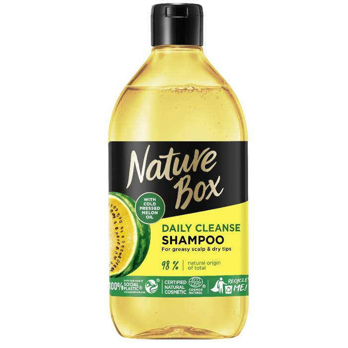 Melon Oil szampon do włosów oczyszczający do przetłuszczającej się skóry głowy i wysuszonych końcówek z olejem z pestek z żółtego arbuza 385 ml