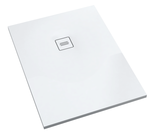 Brodzik Prostokątny Protos Smooth White 80X120X3,5  Stabilsound Plus Kompozyt 3Sp.p1P-80120-M1
