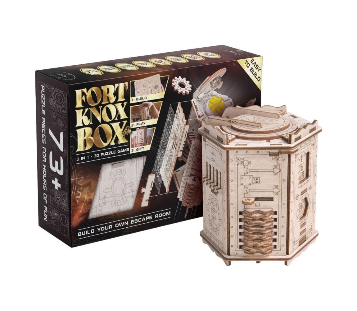 EscapeWelt - 3D drewniane mechaniczne puzzle Fort Knox Pro