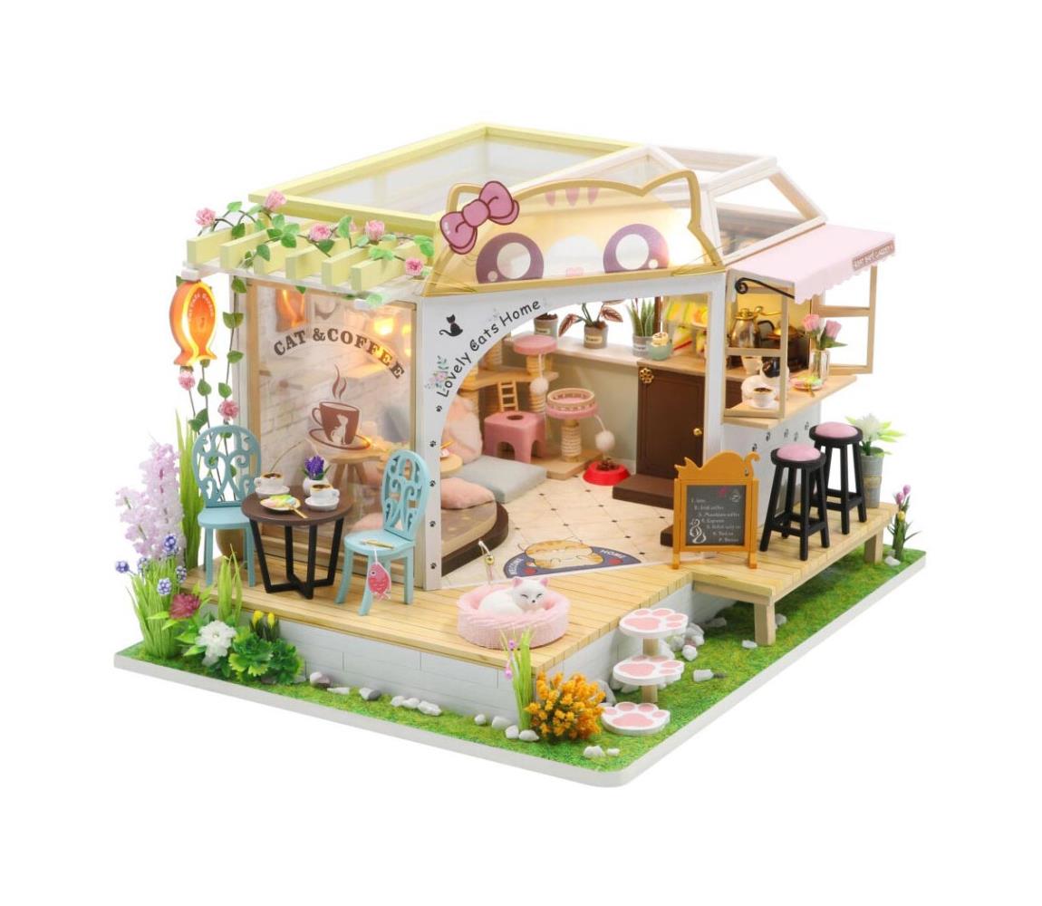 2Kids Toys - Domek dla dzieci Kocia kawiarnia z ogródkiem 2xAAA