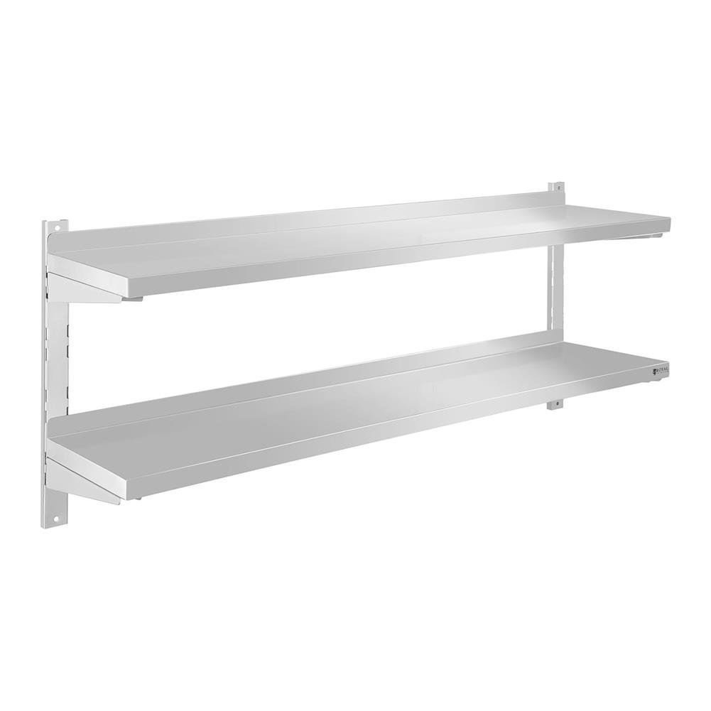 Royal Catering Półka wisząca nierdzewna RCWR-140.2 podwójna 140cm RCWR-140.2 RCWR-140.2